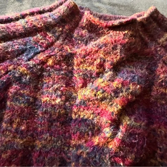 For Love And Lemons Colorful Rainbow Winter Fall Cropped Knit Sweater Size Small - Picture 3 of 6
